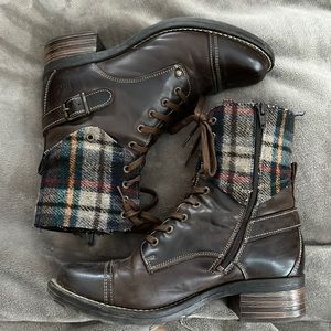 Taos leather and flannel Boots
